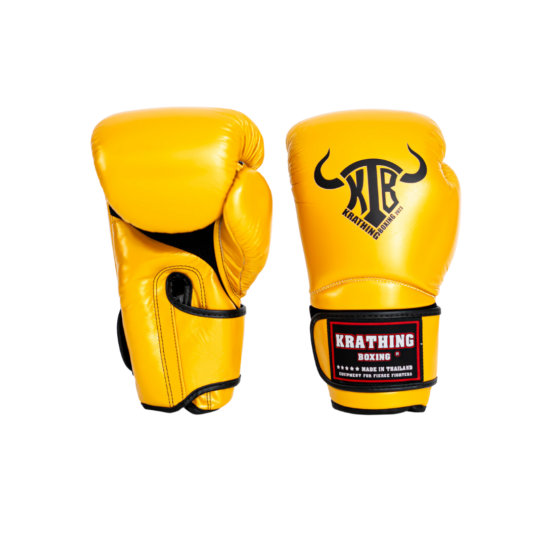 KRATHING BOXING GLOVES KTB-BG-004  LEATHER HOOK-AND-LOOP