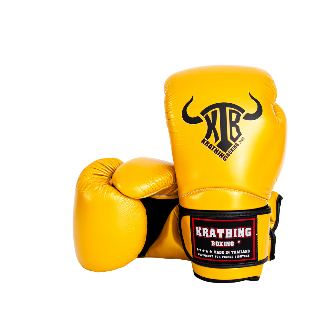 KRATHING BOXING GLOVES KTB-BG-004  LEATHER HOOK-AND-LOOP