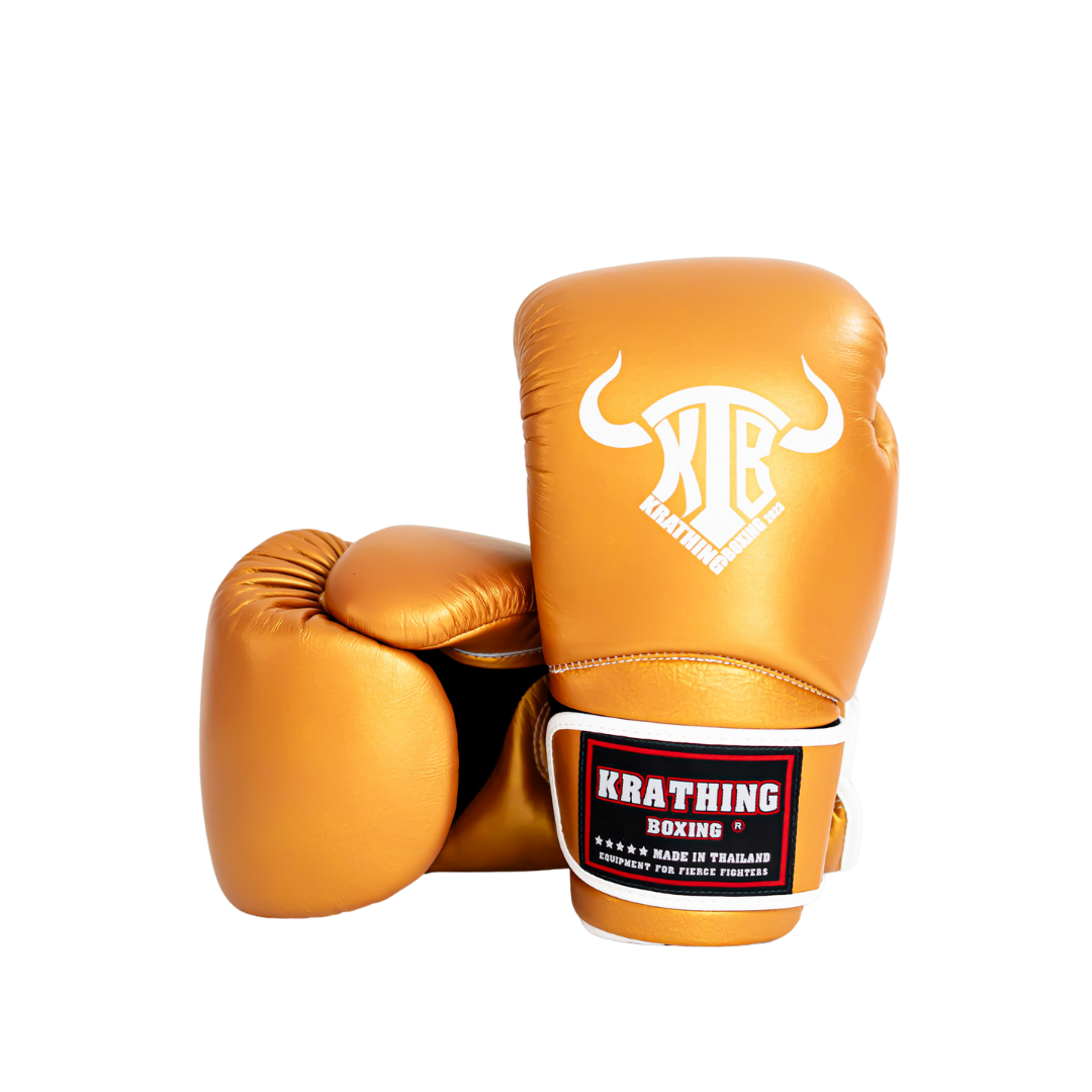 KRATHING BOXING GLOVES KTB-BG-004  LEATHER HOOK-AND-LOOP
