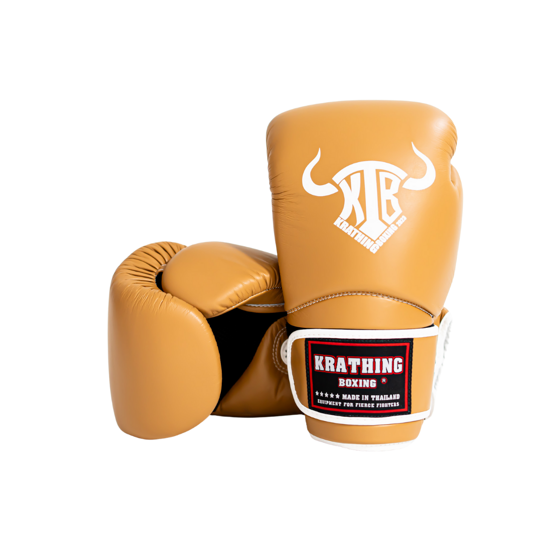 KRATHING BOXING GLOVES KTB-BG-004  LEATHER HOOK-AND-LOOP