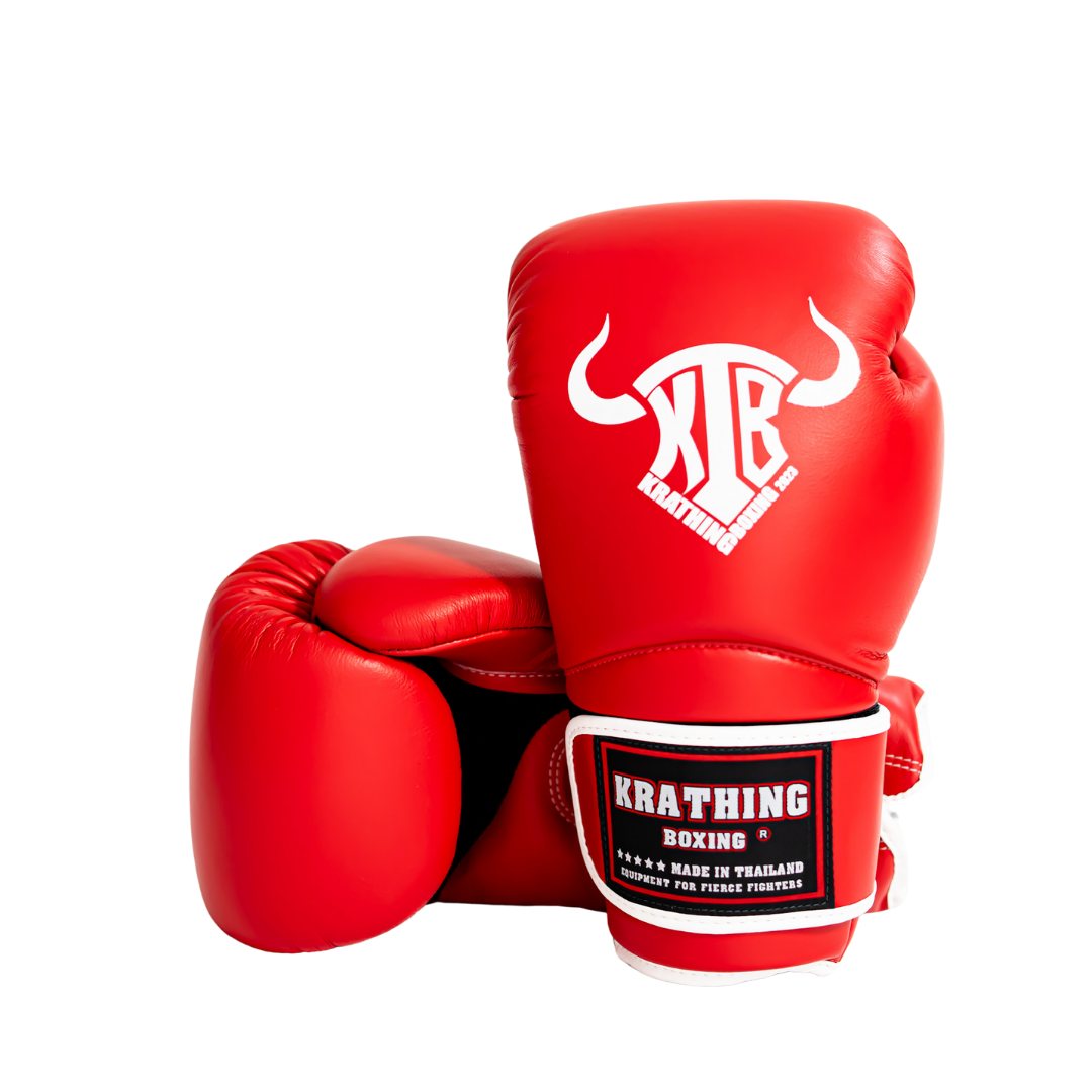 KRATHING BOXING GLOVES KTB-BG-004  LEATHER HOOK-AND-LOOP