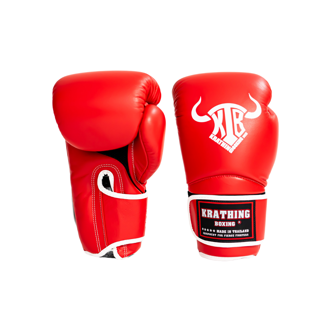 KRATHING BOXING GLOVES KTB-BG-004  LEATHER HOOK-AND-LOOP