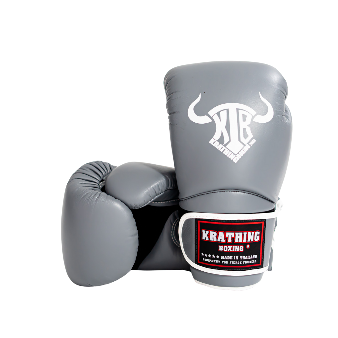 KRATHING BOXING GLOVES KTB-BG-004  LEATHER HOOK-AND-LOOP