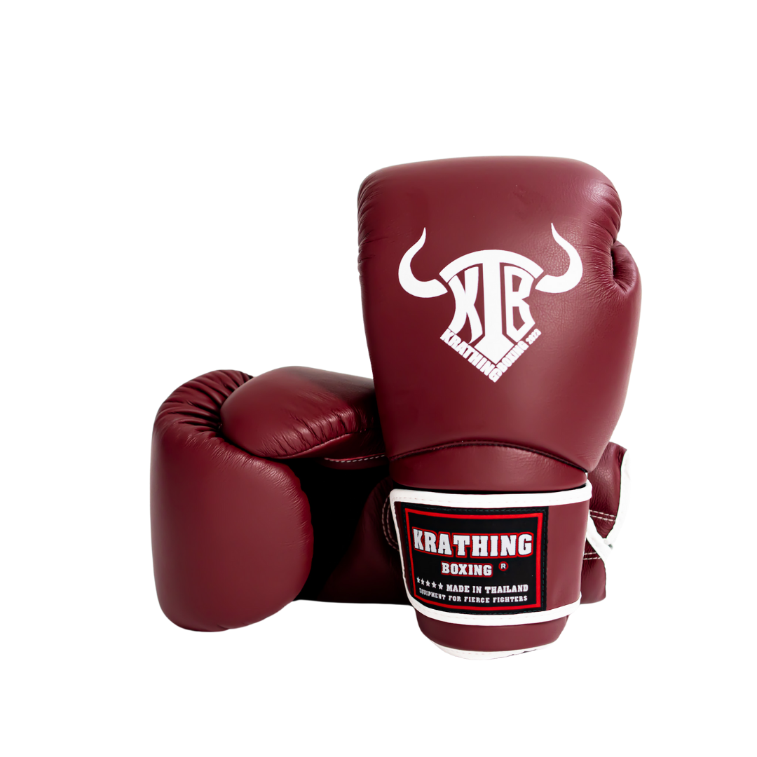KRATHING BOXING GLOVES KTB-BG-004  LEATHER HOOK-AND-LOOP