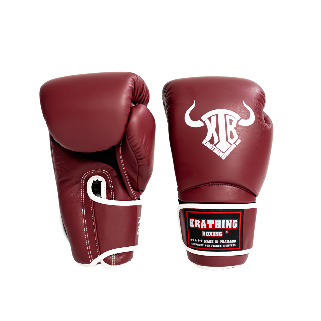KRATHING BOXING GLOVES KTB-BG-004  LEATHER HOOK-AND-LOOP