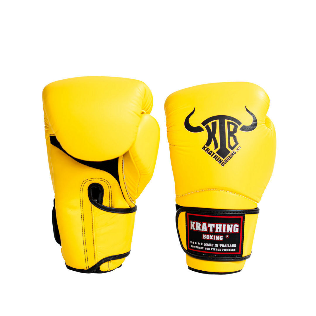 KRATHING BOXING GLOVES KTB-BG-004  LEATHER HOOK-AND-LOOP