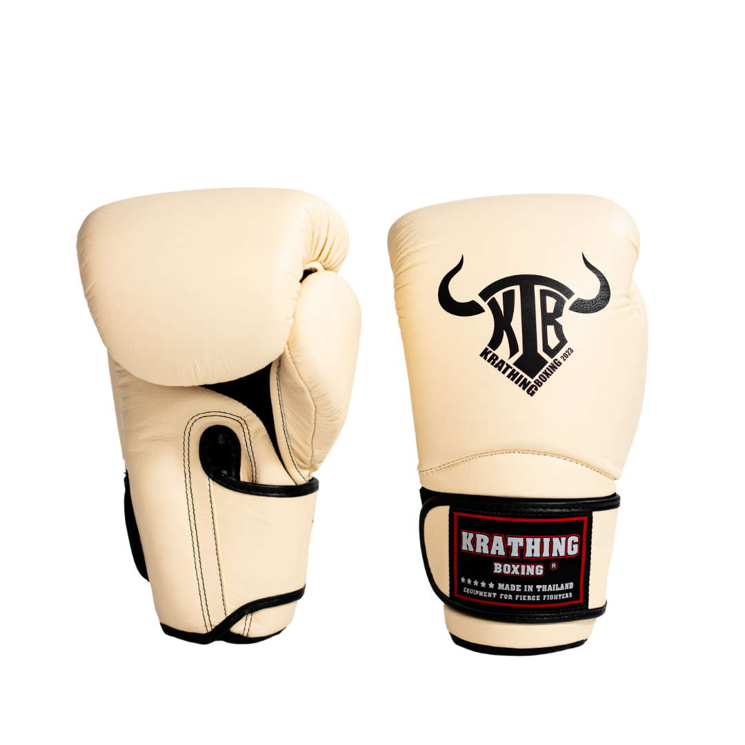 KRATHING BOXING GLOVES KTB-BG-004  LEATHER HOOK-AND-LOOP