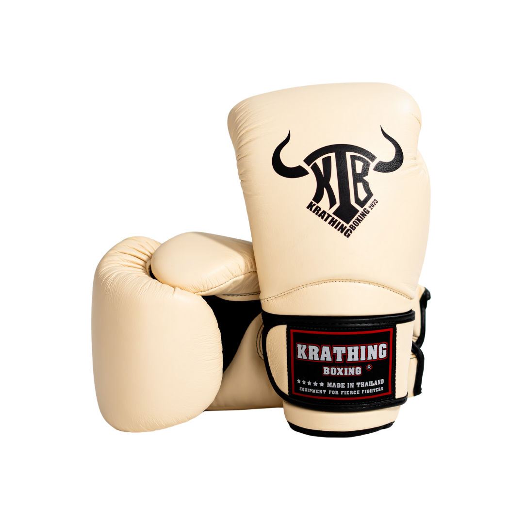 KRATHING BOXING GLOVES KTB-BG-004  LEATHER HOOK-AND-LOOP