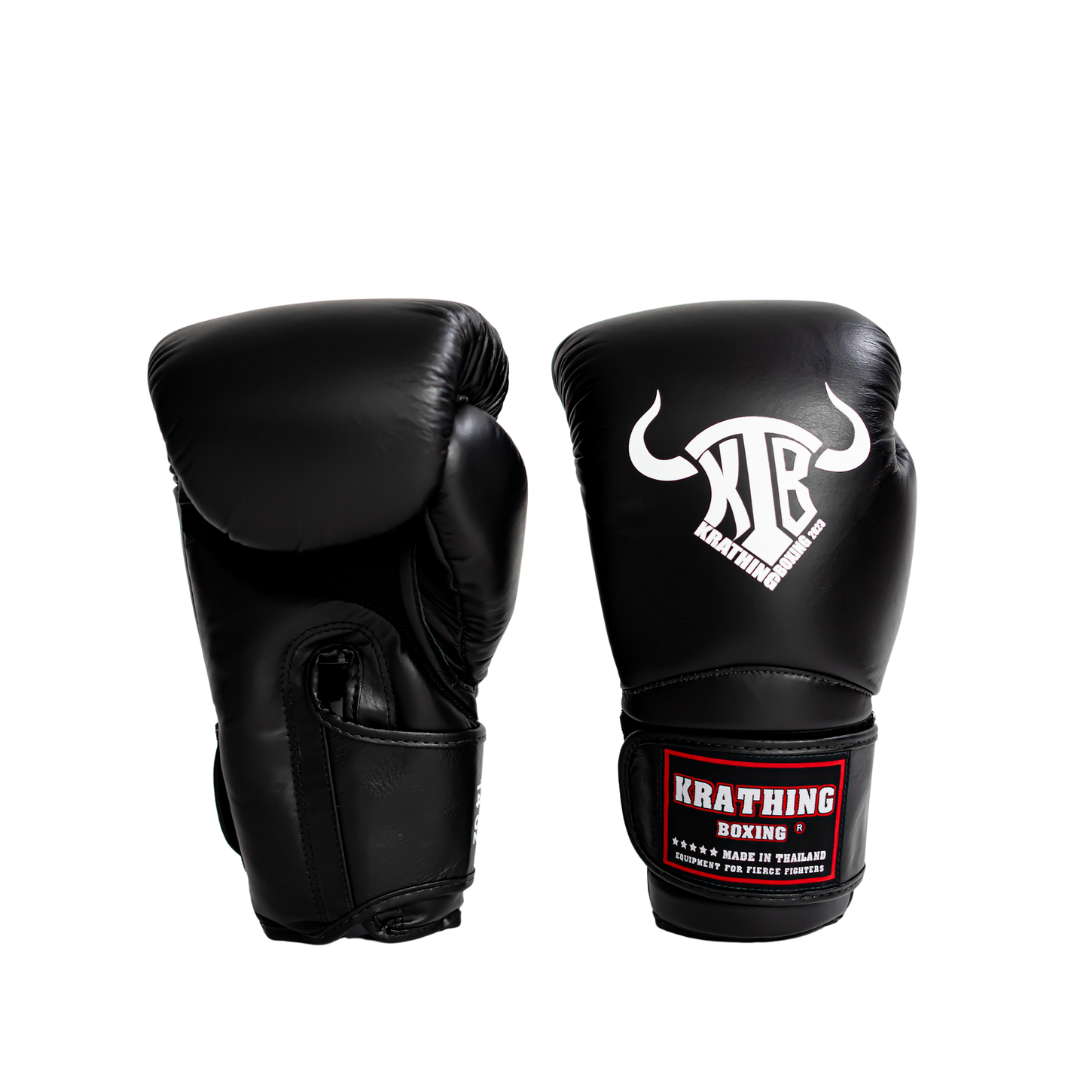 KRATHING BOXING GLOVES KTB-BG-004  LEATHER HOOK-AND-LOOP