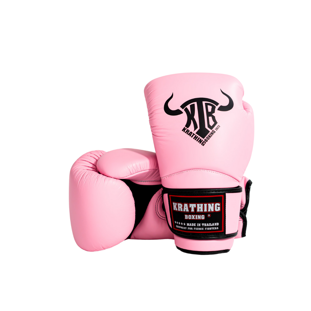 KRATHING BOXING GLOVES KTB-BG-004  LEATHER HOOK-AND-LOOP