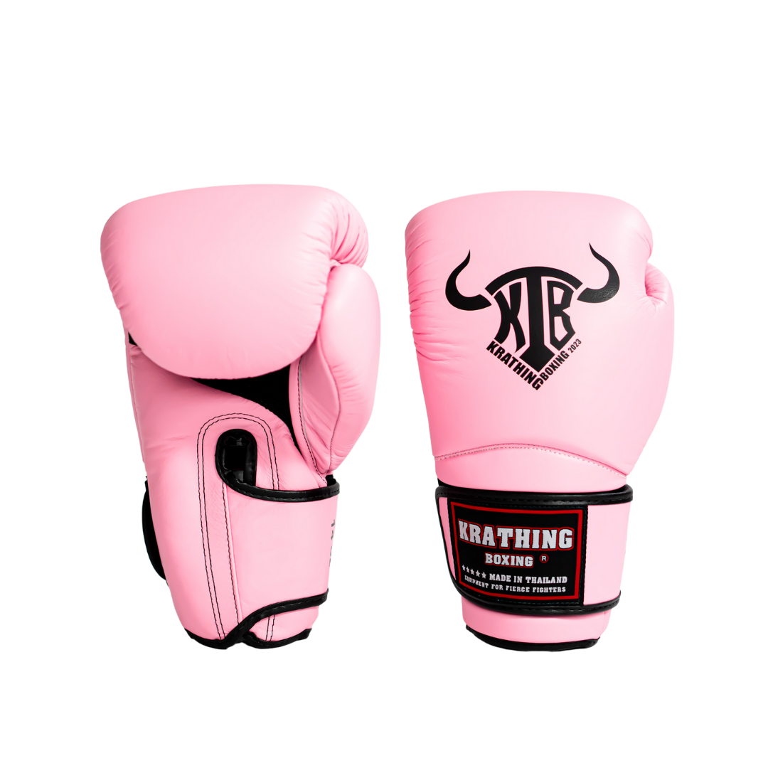 KRATHING BOXING GLOVES KTB-BG-004  LEATHER HOOK-AND-LOOP