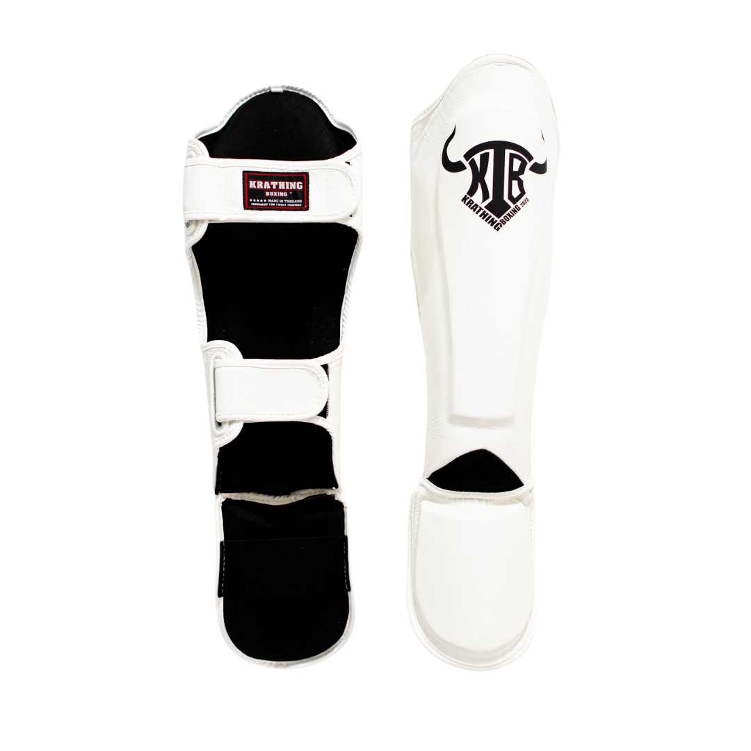 KRATHING  BOXING SHIN PROTECTION KTB-SG-003 LEATHER HOOK-AND-LOOP