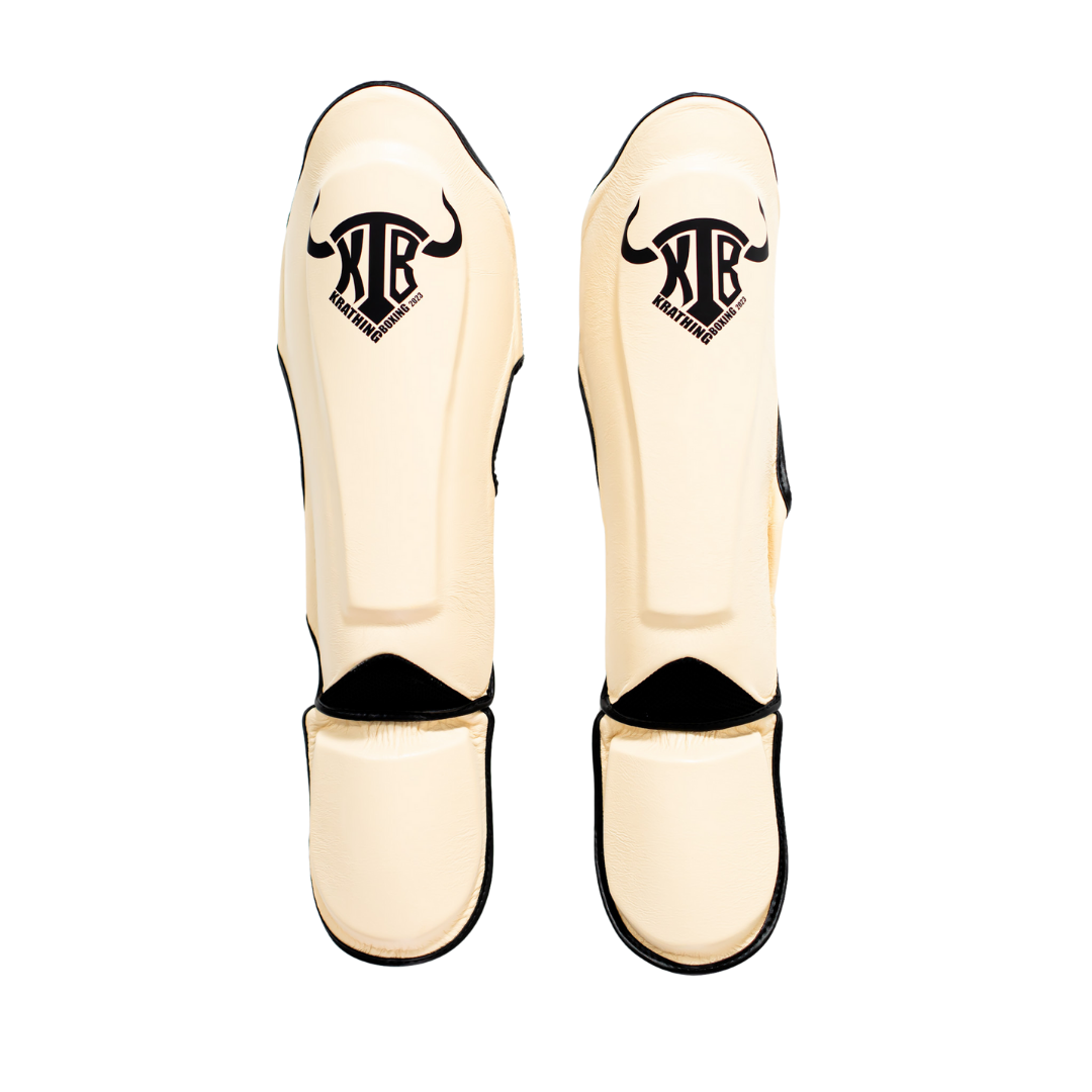 KRATHING  BOXING SHIN PROTECTION KTB-SG-003 LEATHER HOOK-AND-LOOP