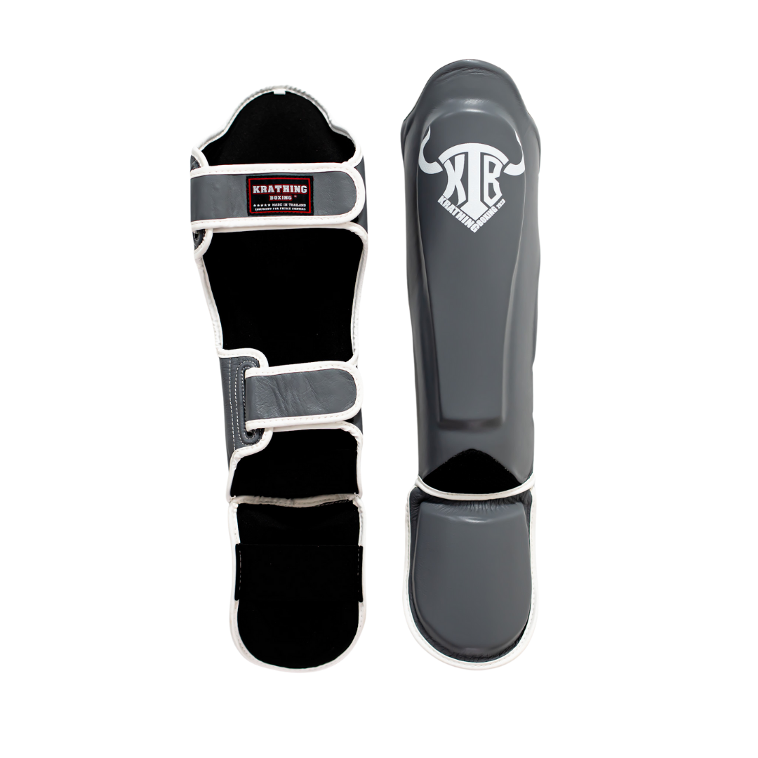 KRATHING  BOXING SHIN PROTECTION KTB-SG-003 LEATHER HOOK-AND-LOOP