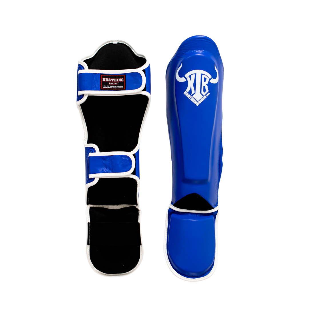 KRATHING  BOXING SHIN PROTECTION KTB-SG-003 LEATHER HOOK-AND-LOOP