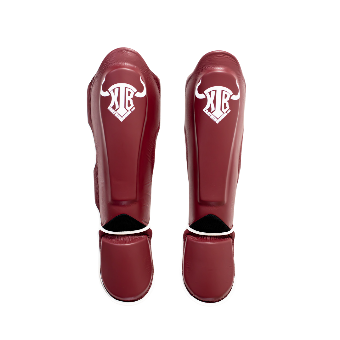 KRATHING  BOXING SHIN PROTECTION KTB-SG-003 LEATHER HOOK-AND-LOOP