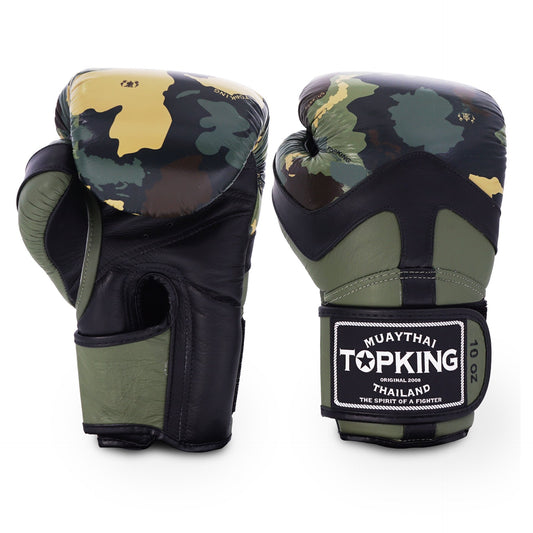 TKB GLOVES CAMOUFLAGE LEATHER HOOK-AND-LOOP