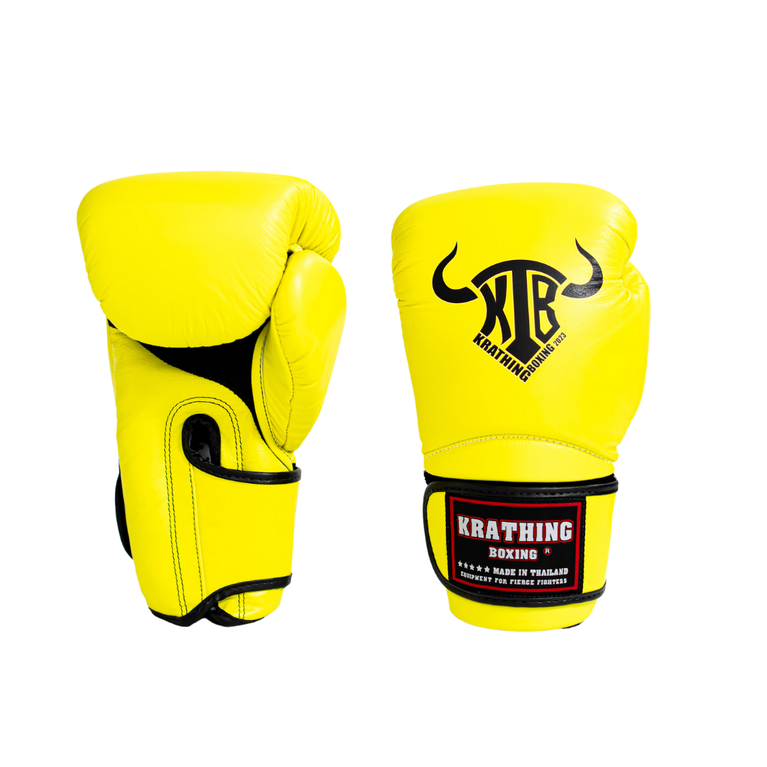 KRATHING BOXING GLOVES KTB-BG-004  LEATHER HOOK-AND-LOOP