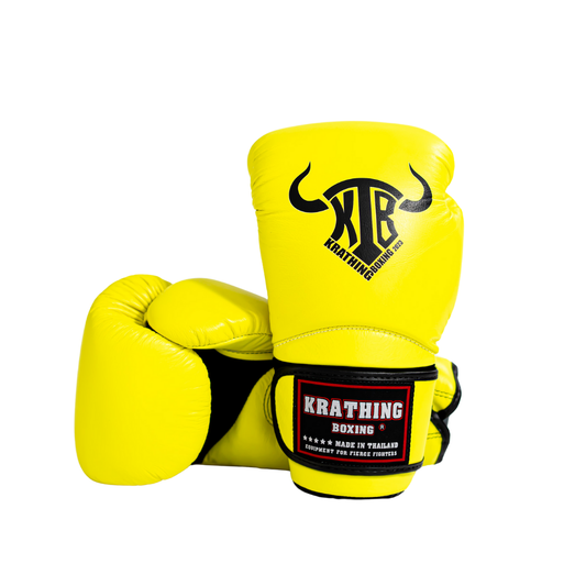 KRATHING BOXING GLOVES KTB-BG-004  LEATHER HOOK-AND-LOOP