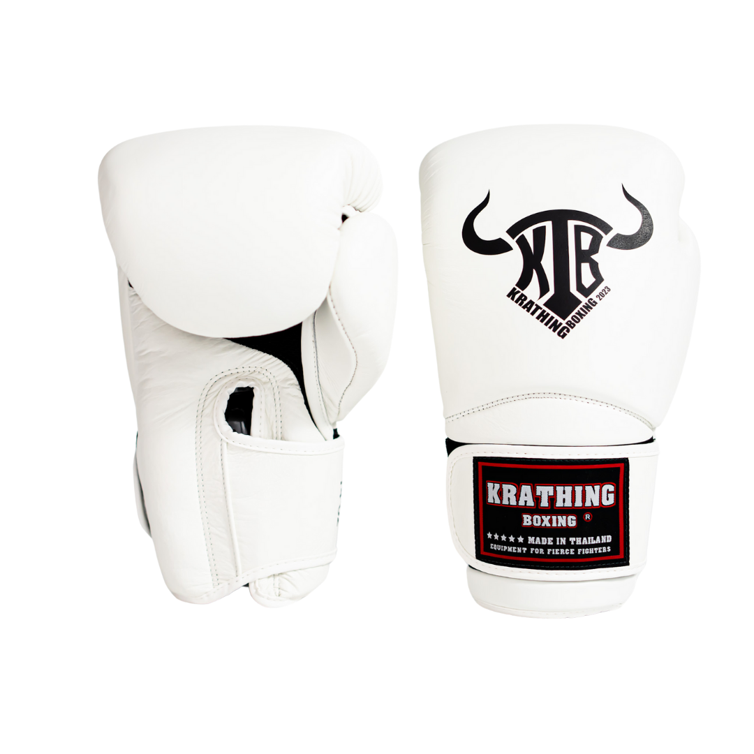 KRATHING BOXING GLOVES KTB-BG-004  LEATHER HOOK-AND-LOOP