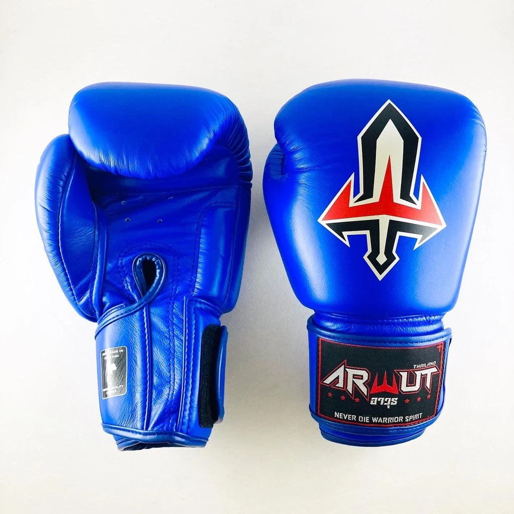 ARWUT GLOVES BG1 HOOK-AND-LOOP BOXING GLOVES LEATHER