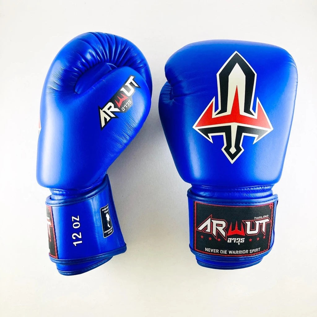 ARWUT GLOVES BG1 HOOK-AND-LOOP BOXING GLOVES LEATHER