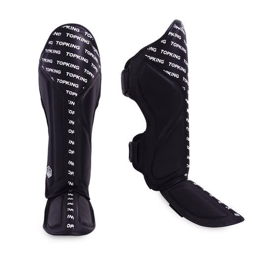 TKB SHIN PROTECTION FULL IMPACT SINGLE TONE TKSGFI LEATHER HOOK-AND-LOOP