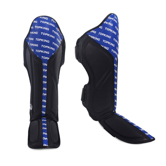 TKB SHIN PROTECTION FULL IMPACT DOUBLE TONE TKSGFI LEATHER HOOK-AND-LOOP