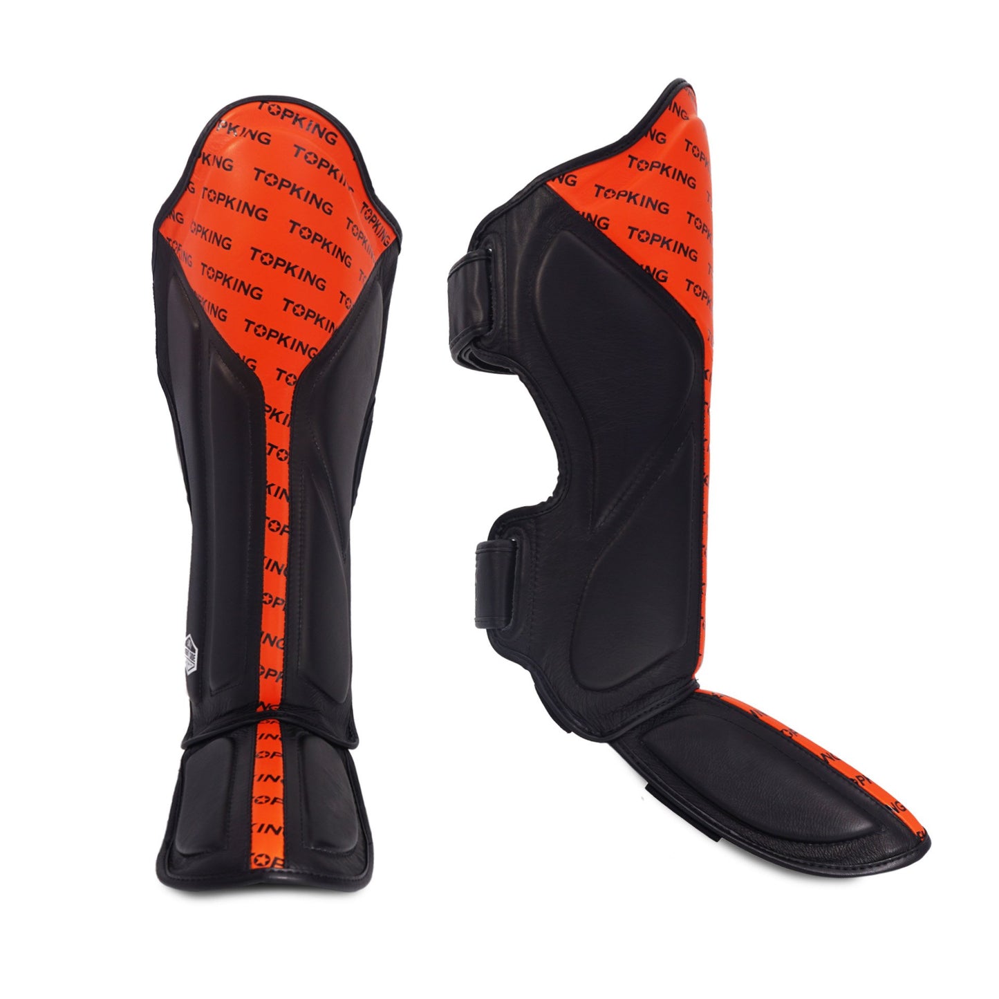 TKB SHIN PROTECTION FULL IMPACT DOUBLE TONE TKSGFI LEATHER HOOK-AND-LOOP
