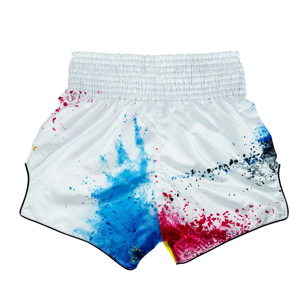 FAIRTEX SHORTS BS1937 MUAY THAI WHITE ACID JAZZ