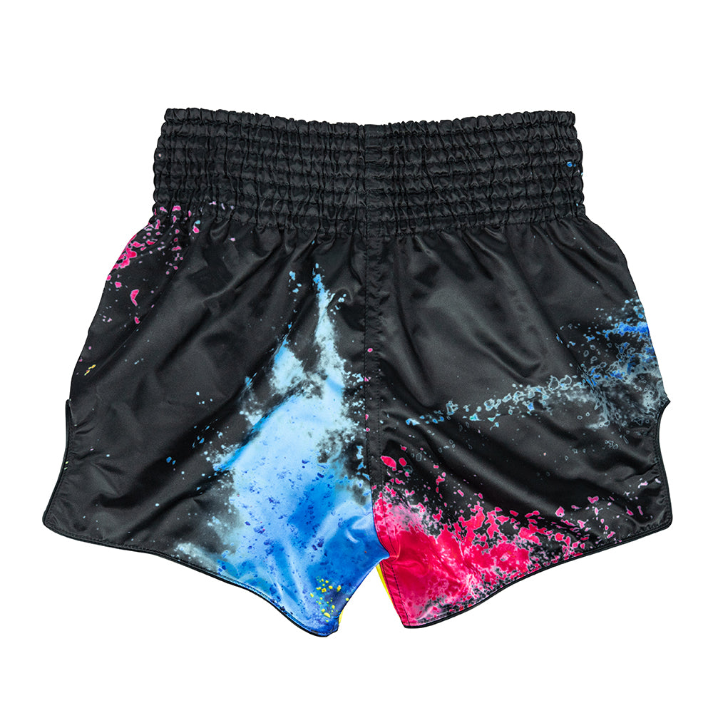 FAIRTEX SHORTS BS1938 MUAY THAI BLACK ACID JAZZ