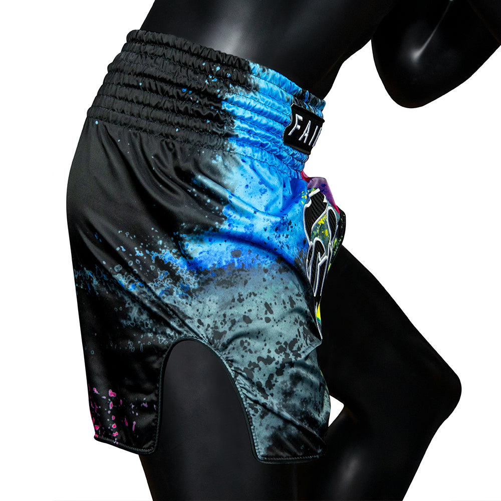 FAIRTEX SHORTS BS1938 MUAY THAI BLACK ACID JAZZ