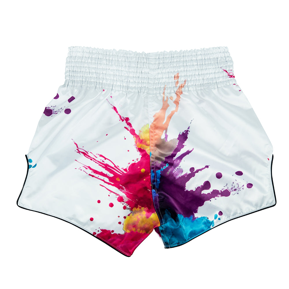 FAIRTEX SHORTS BS1939 MUAY THAI WHITE FUNKY SOUL