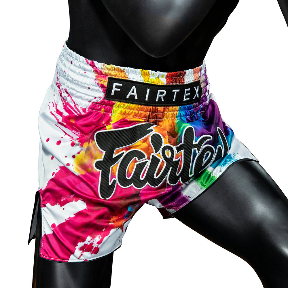 FAIRTEX SHORTS BS1939 MUAY THAI WHITE FUNKY SOUL