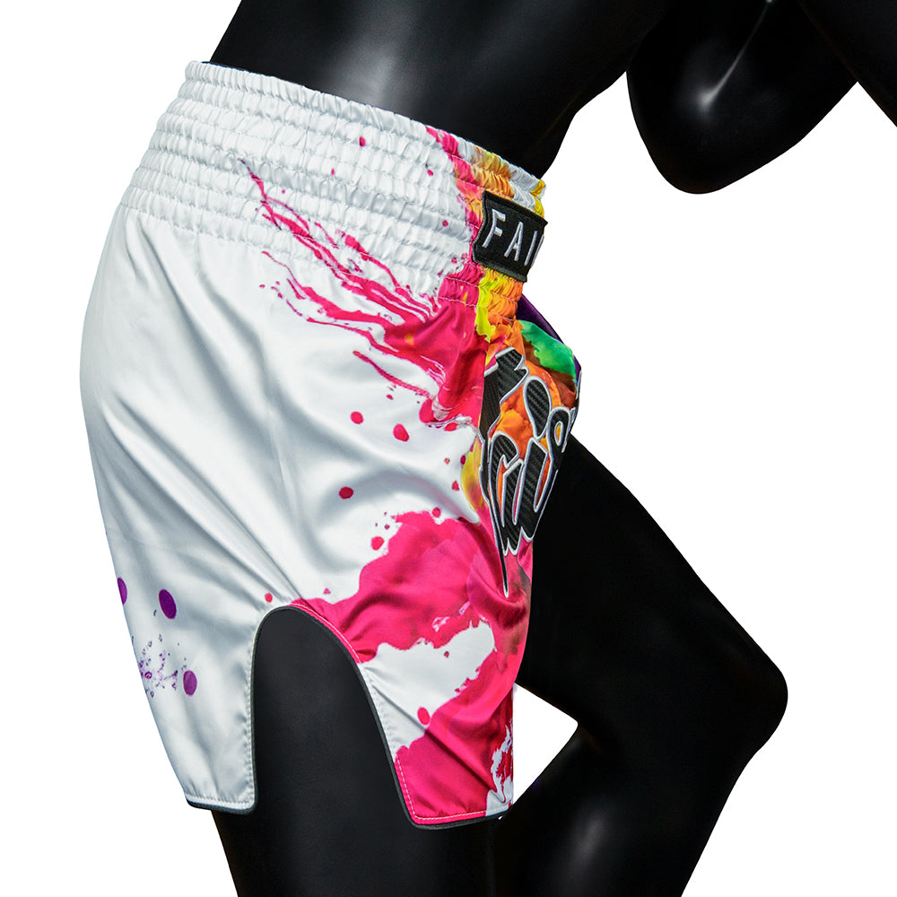 FAIRTEX SHORTS BS1939 MUAY THAI WHITE FUNKY SOUL