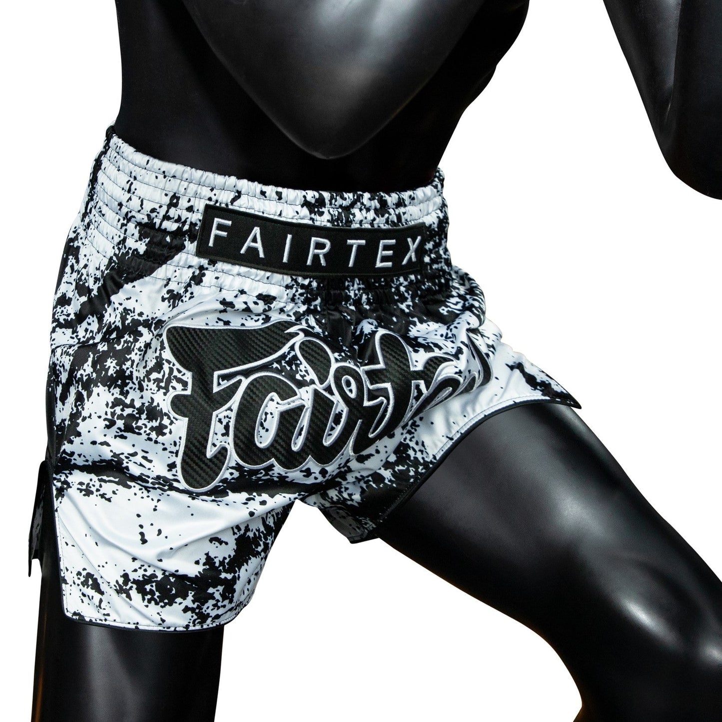 FAIRTEX SHORTS BS1948 MUAY THAI GRUNGE WHITE