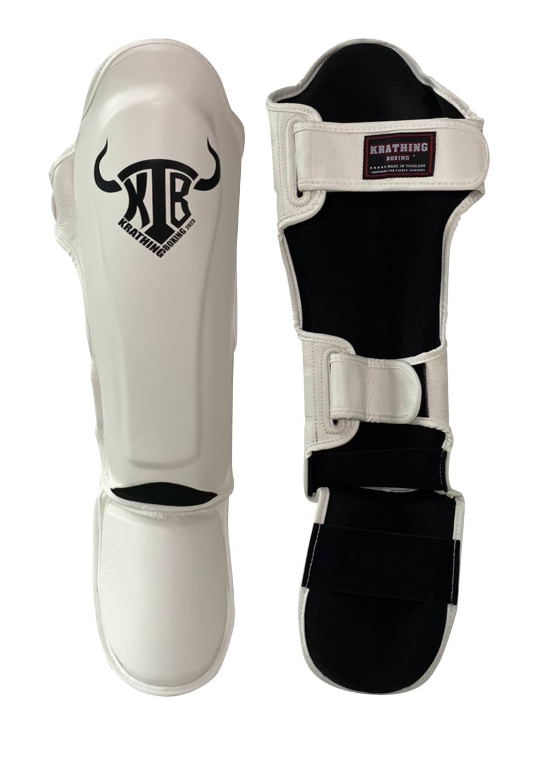 KRATHING BOXING SHIN PROTECTION KTB-SG-003 LEATHER HOOK-AND-LOOP