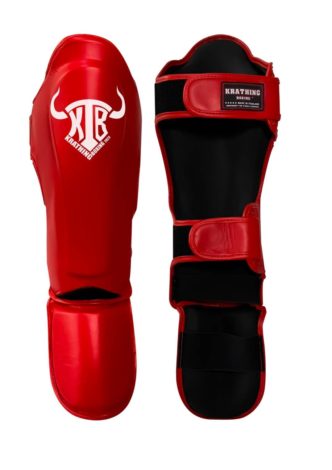 KRATHING BOXING SHIN PROTECTION KTB-SG-003 LEATHER HOOK-AND-LOOP