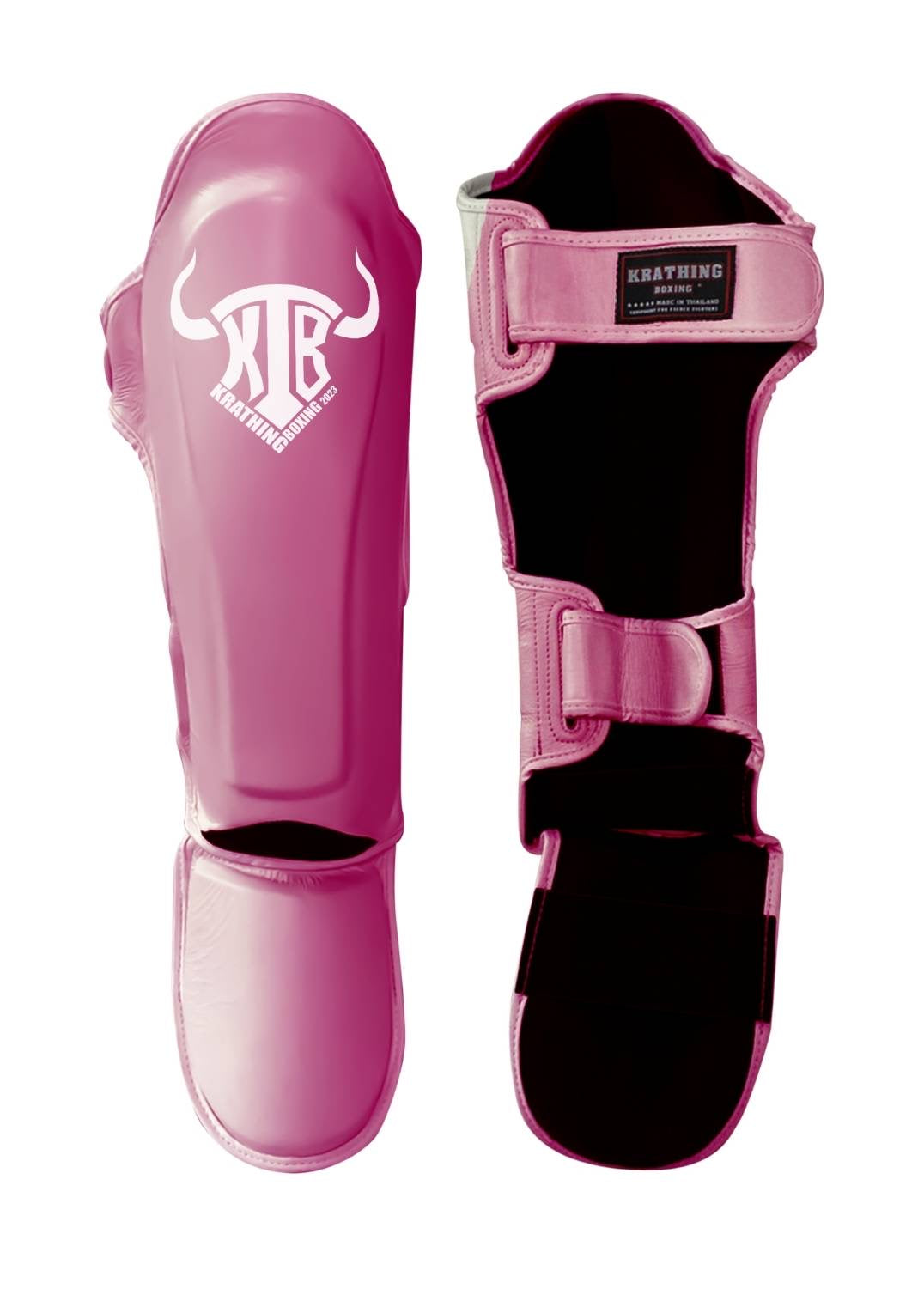 KRATHING BOXING SHIN PROTECTION KTB-SG-003 LEATHER HOOK-AND-LOOP