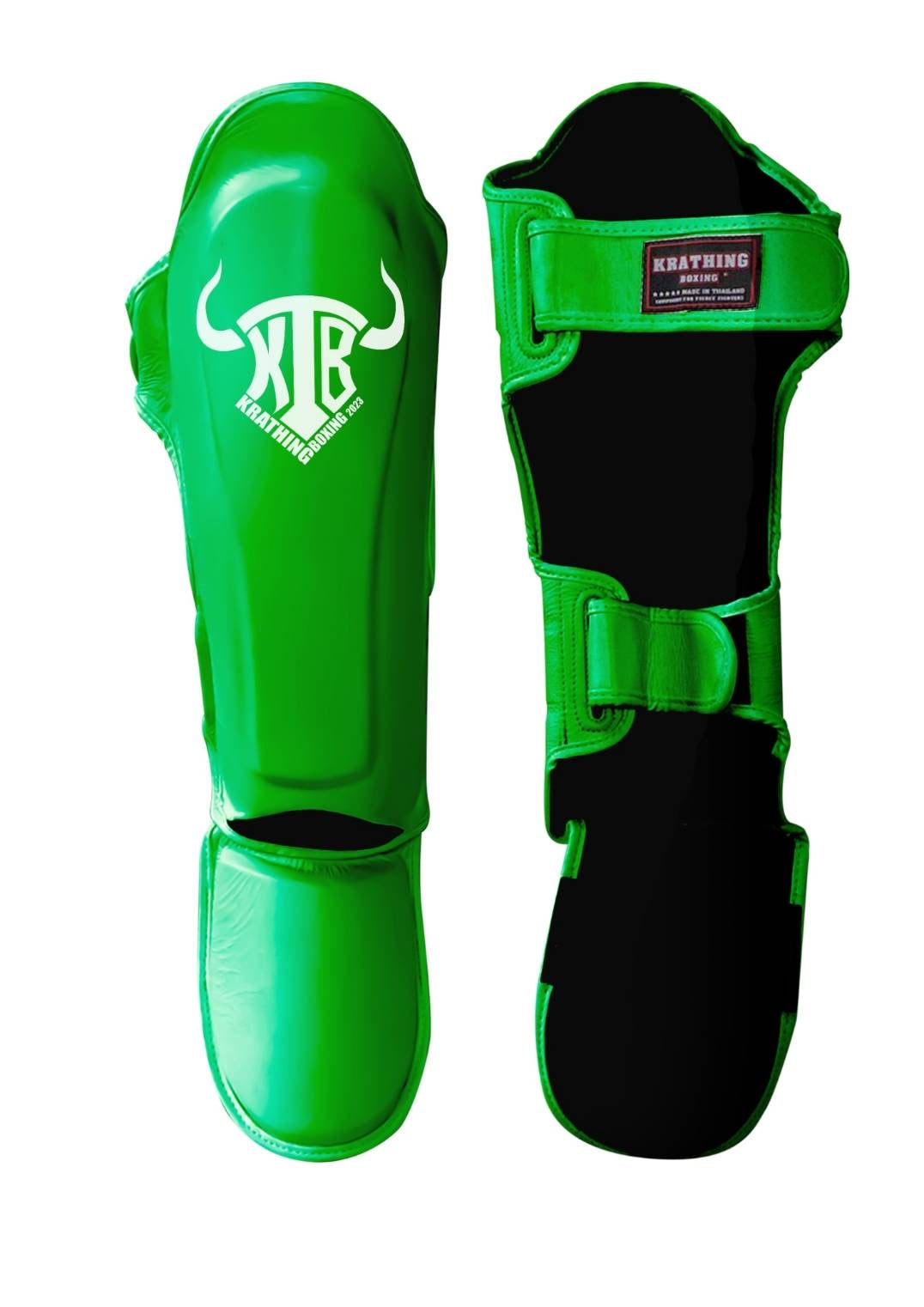 KRATHING BOXING SHIN PROTECTION KTB-SG-003 LEATHER HOOK-AND-LOOP