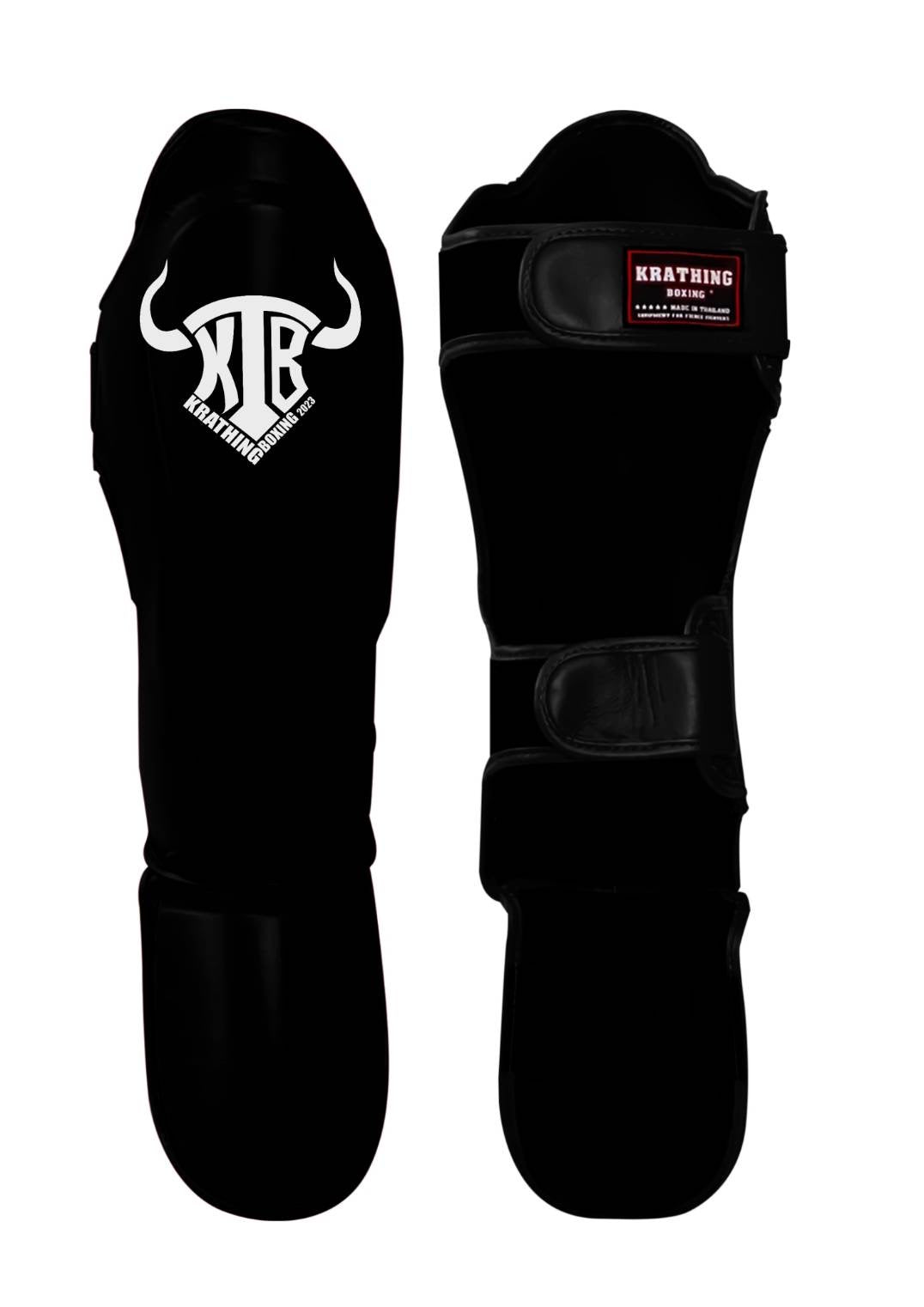 KRATHING BOXING SHIN PROTECTION KTB-SG-003 LEATHER HOOK-AND-LOOP