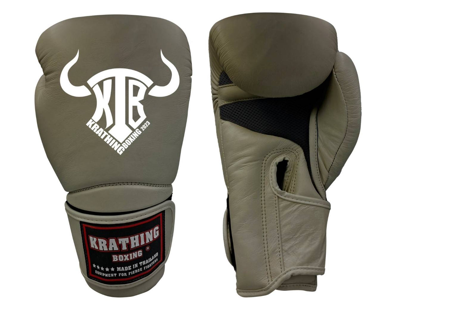 KRATHING BOXING GLOVES KTB-BG-004 LEATHER HOOK-AND-LOOP