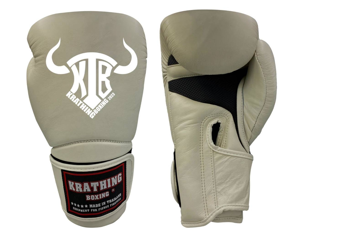 KRATHING BOXING GLOVES KTB-BG-004 LEATHER HOOK-AND-LOOP