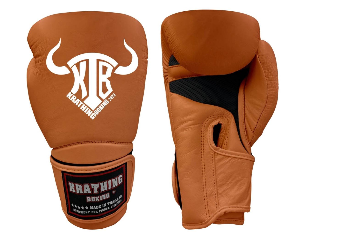 KRATHING BOXING GLOVES KTB-BG-004 LEATHER HOOK-AND-LOOP