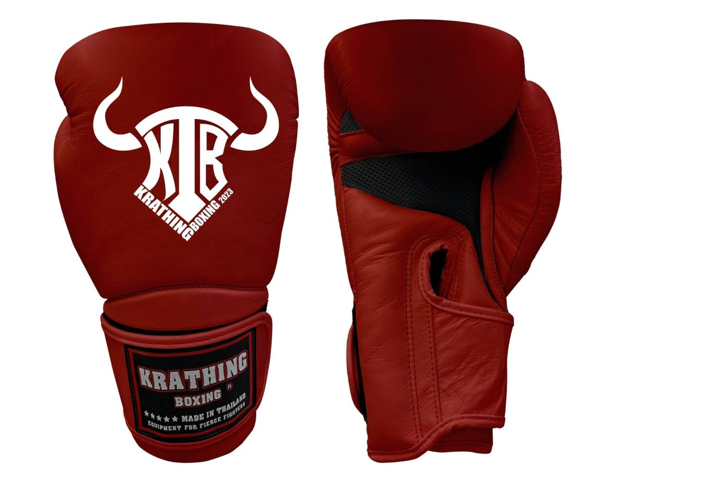 KRATHING BOXING GLOVES KTB-BG-004 LEATHER HOOK-AND-LOOP