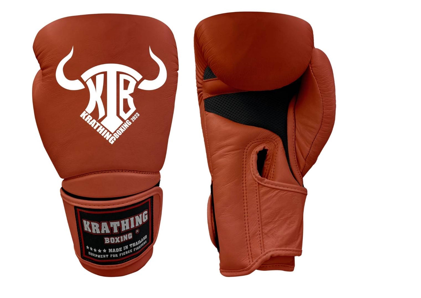 KRATHING BOXING GLOVES KTB-BG-004 LEATHER HOOK-AND-LOOP