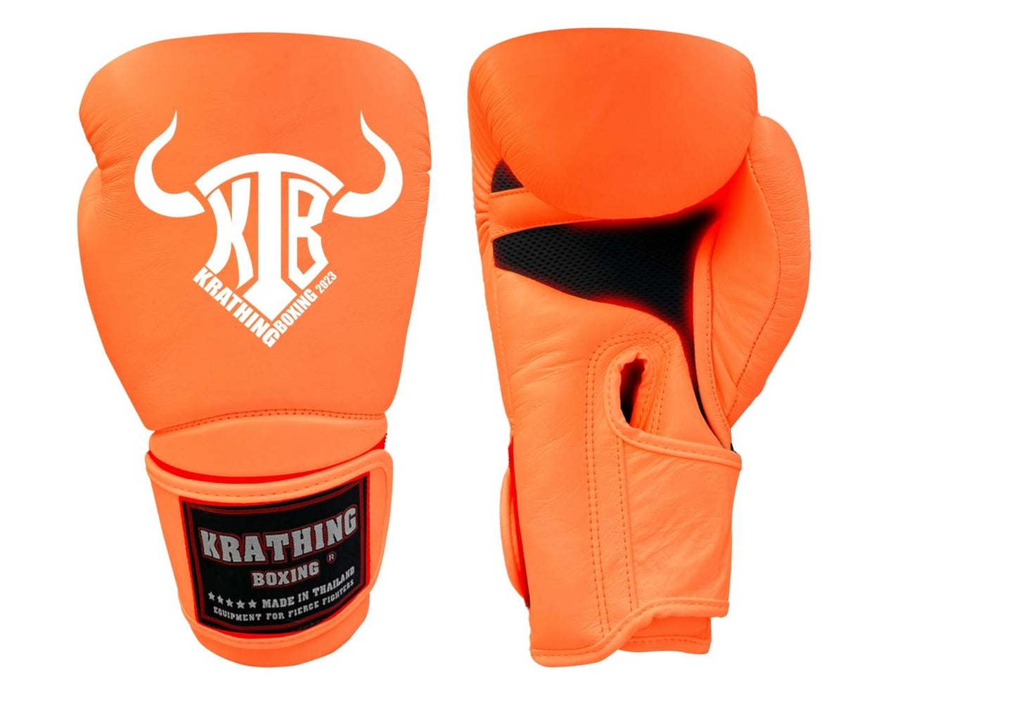 KRATHING BOXING GLOVES KTB-BG-004 LEATHER HOOK-AND-LOOP