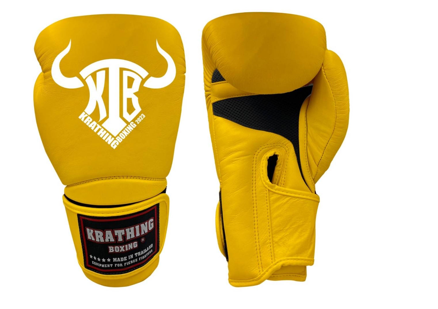 KRATHING BOXING GLOVES KTB-BG-004 LEATHER HOOK-AND-LOOP