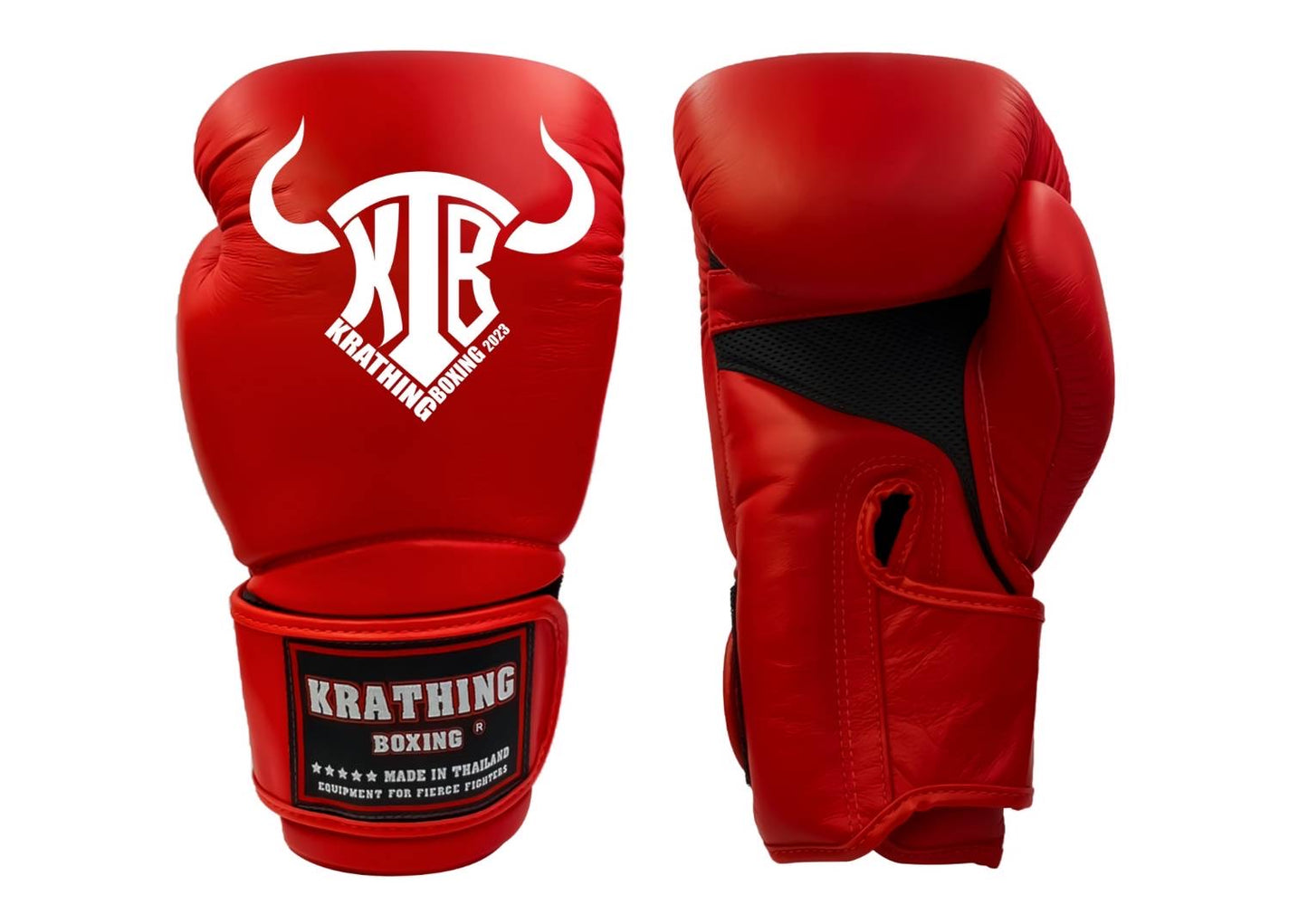 KRATHING BOXING GLOVES KTB-BG-004 LEATHER HOOK-AND-LOOP