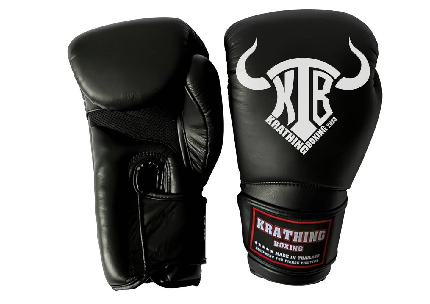 KRATHING BOXING GLOVES KTB-BG-004 LEATHER HOOK-AND-LOOP